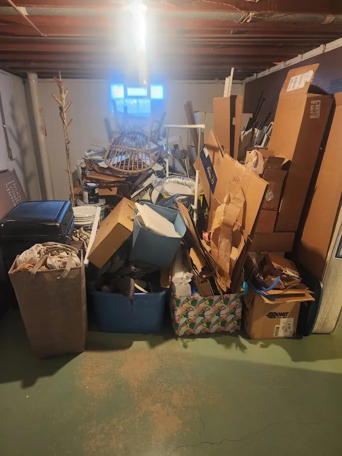 Roll-off dumpster container at job site for Concrete Dumpster Rental in Wyoming